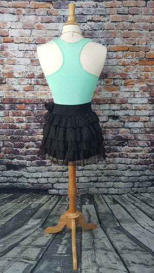 Black Bow Chiffon Skirt