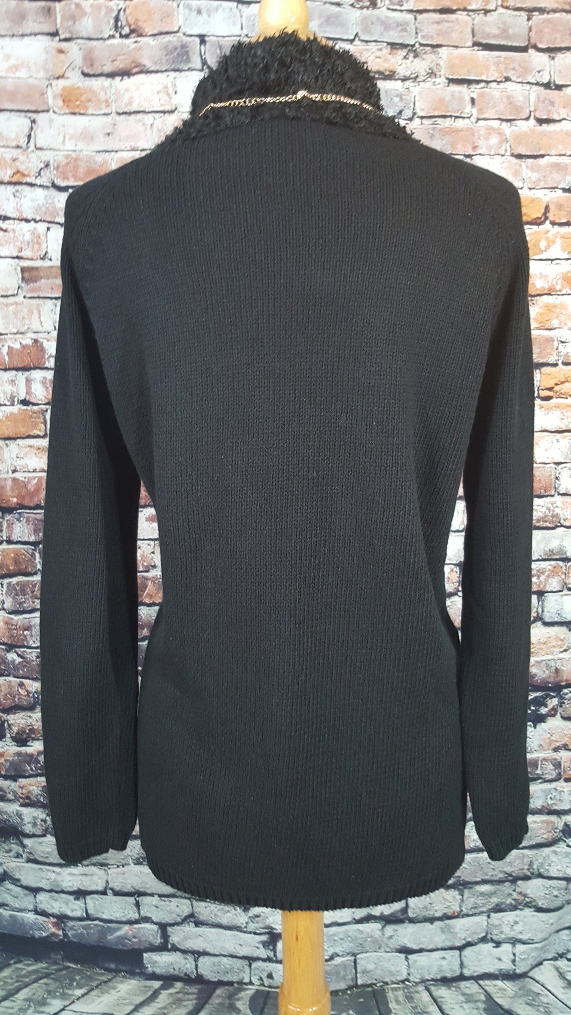 Faux Fur Collar Sweater