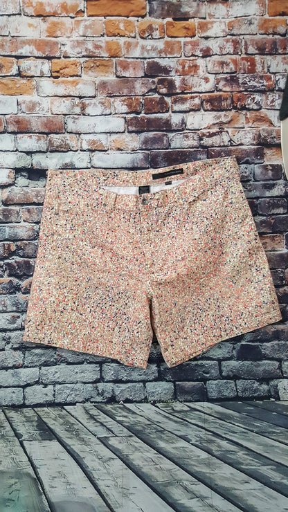 Marled Floral Shorts