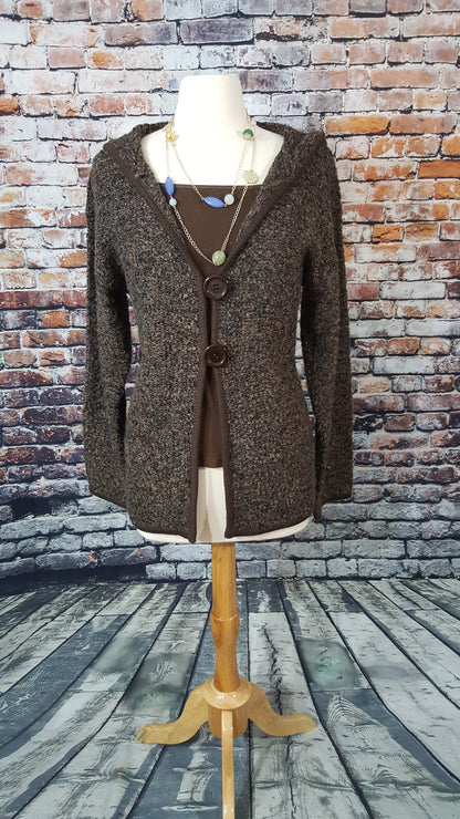 Hooded Wool Cardigan