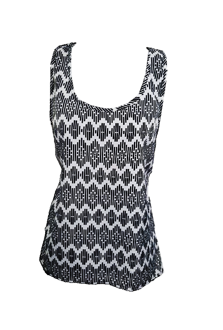 Sleeveless Diamond Tank Top