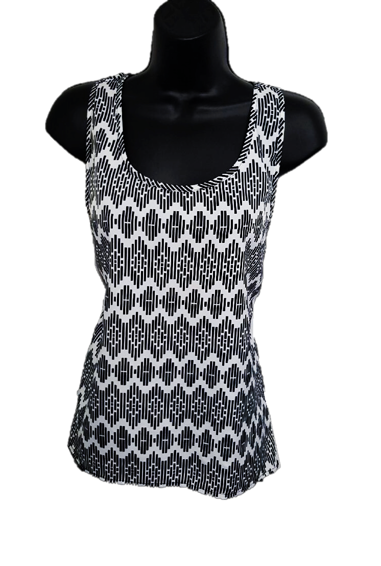 Sleeveless Diamond Tank Top
