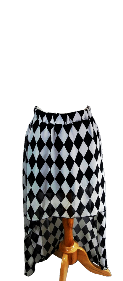 Checkered Hi-Low Skirt