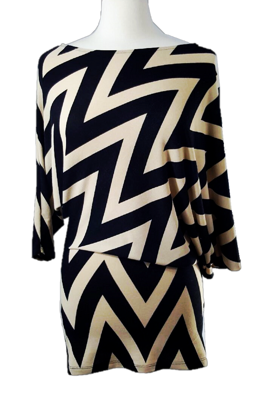 Chic Chevron Knit Dress