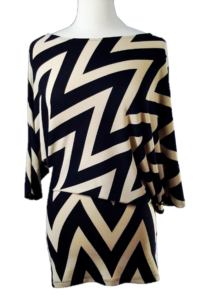 Chic Chevron Knit Dress
