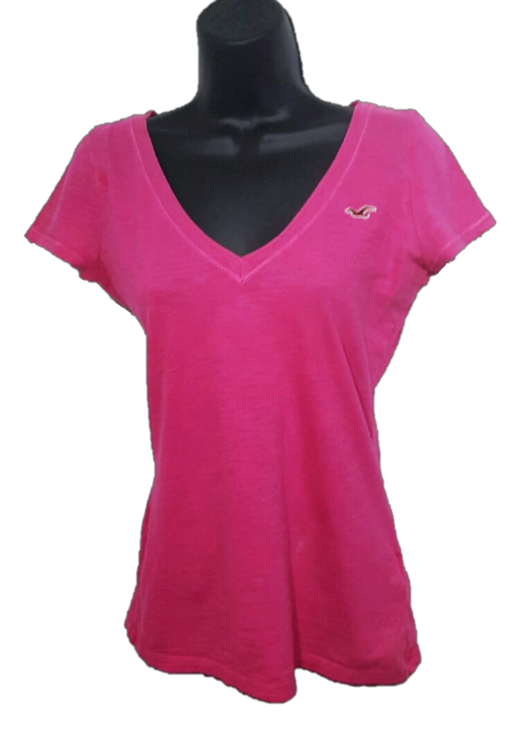 Hollister - Hot Pink V Neck