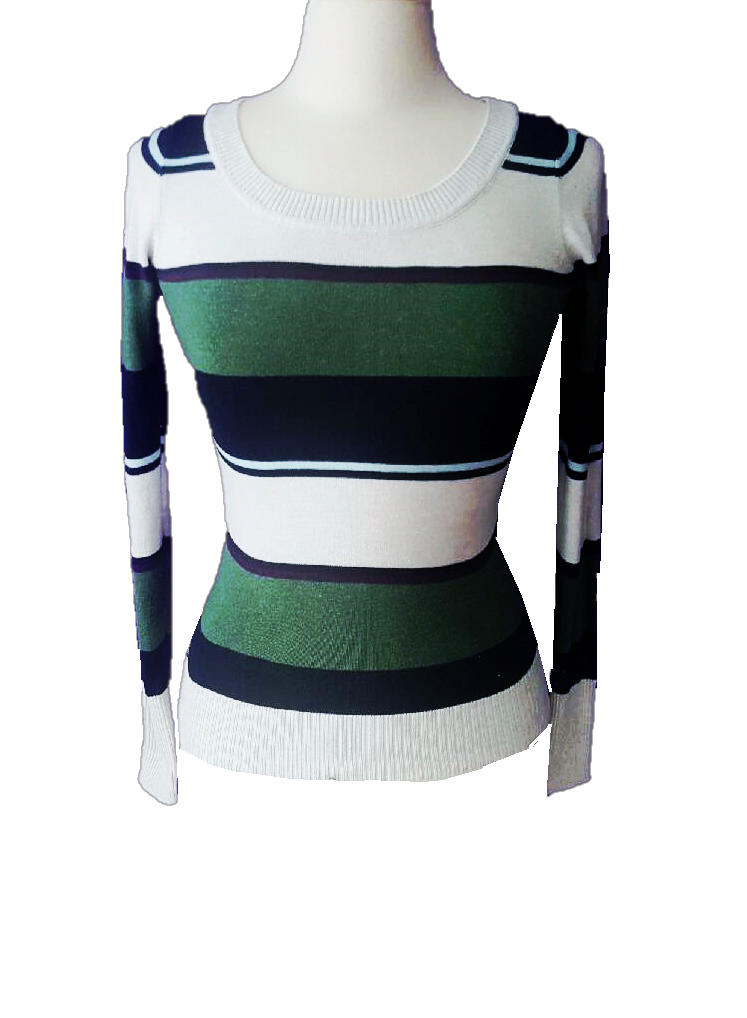 GARAGE Scoop Neck Striped Top