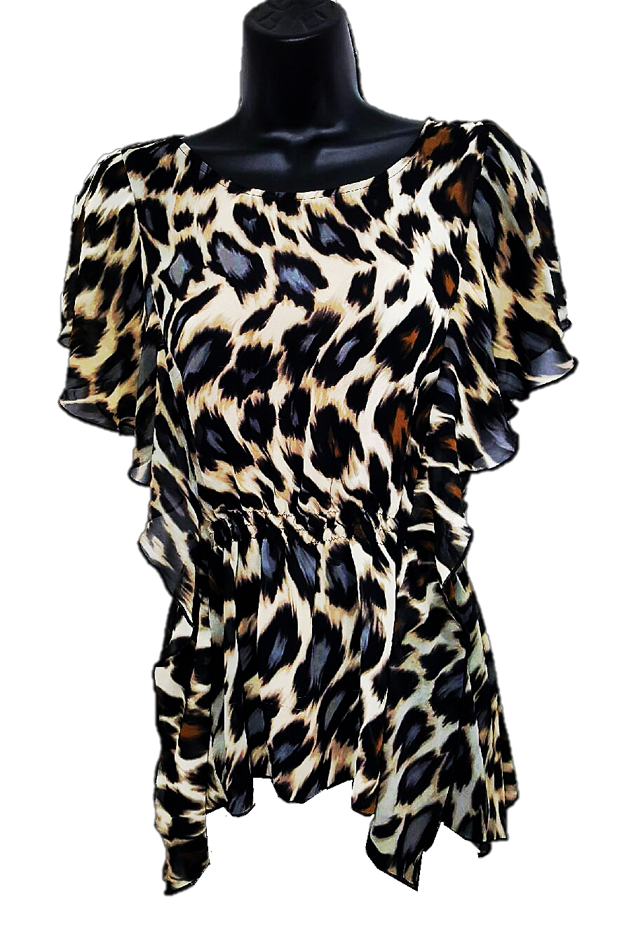 Leopard Side Ruffle