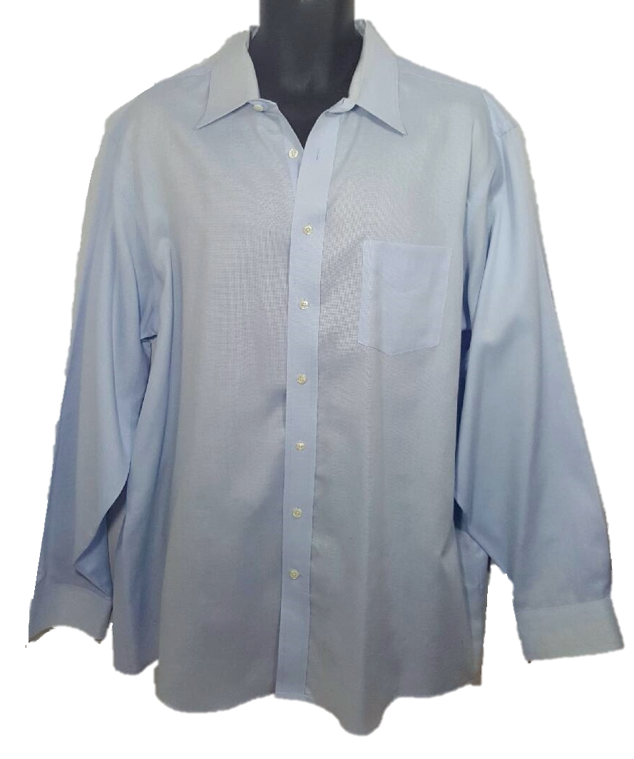 Blue Button-Down Dress Shirt