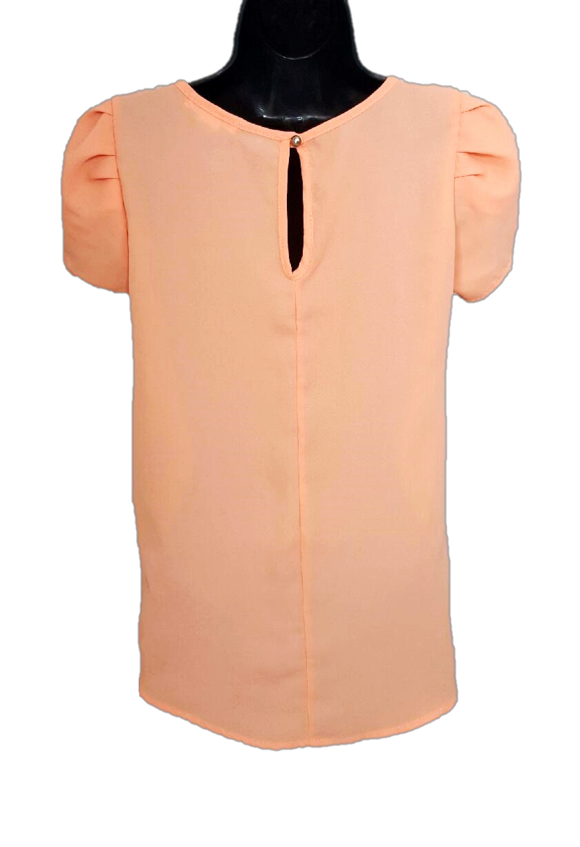 Shoulder Split Orange Top