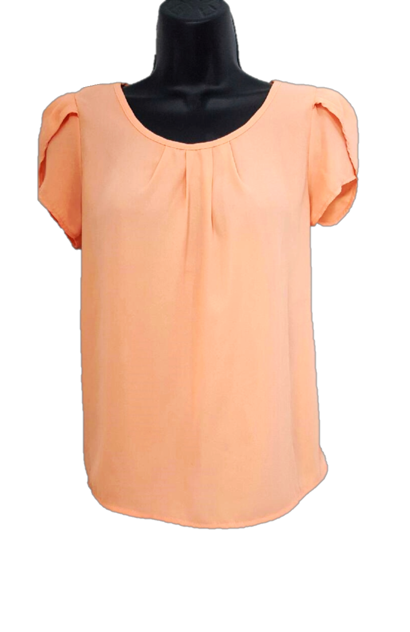 Shoulder Split Orange Top