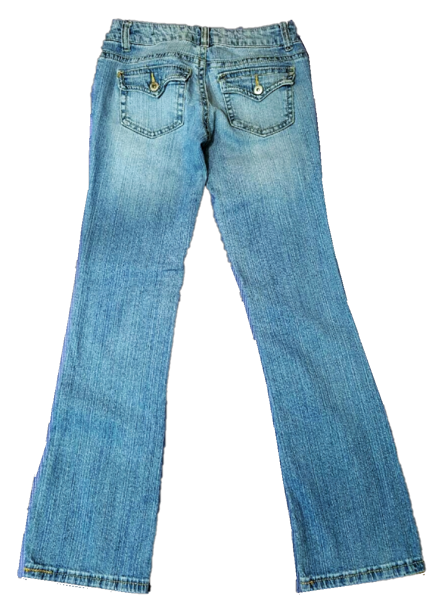 Distressed Bootcut Jeans