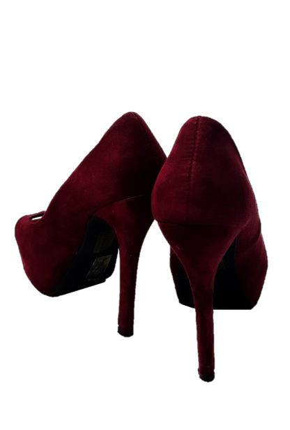 Velvet Open-Toed Platforms
