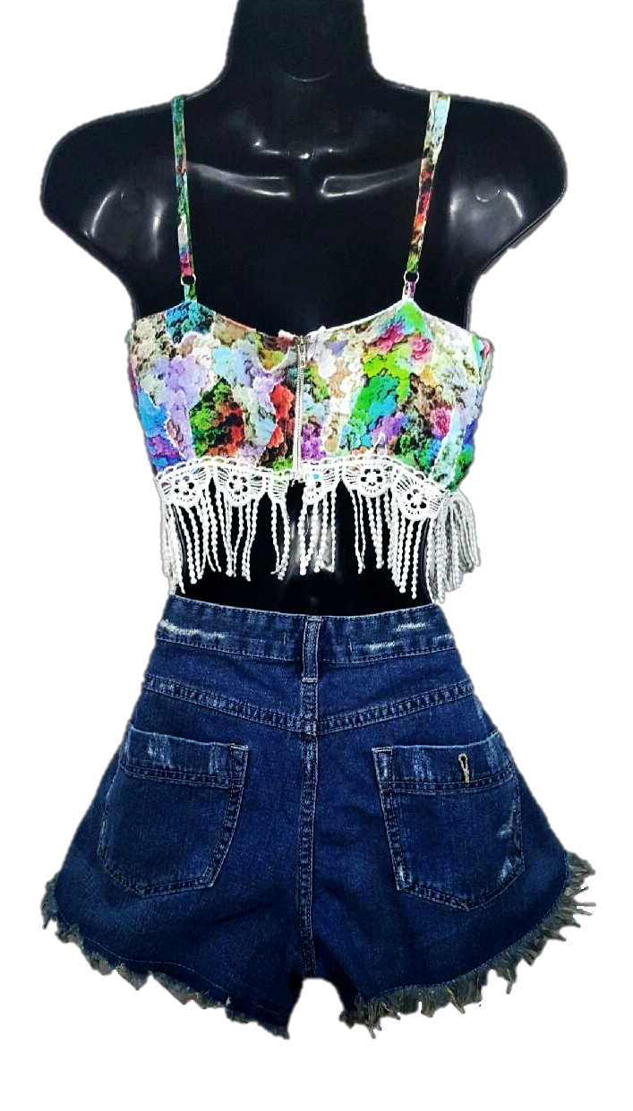 Free People Distressed Ripped Shorts