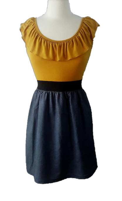 Mustard Ruffle Dress