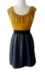 Mustard Ruffle Dress
