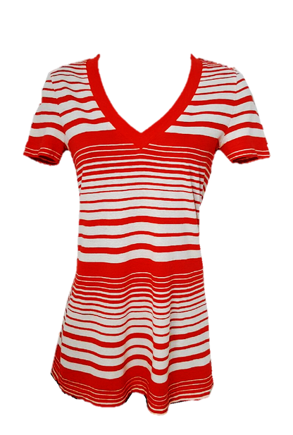 Striped V-Neck Top