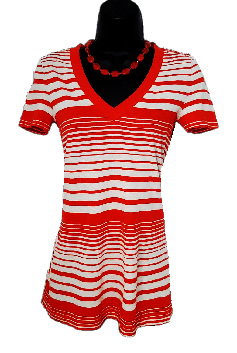 Striped V-Neck Top