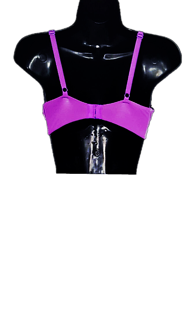 Shaped/Push Up Bra with Leopard Trim