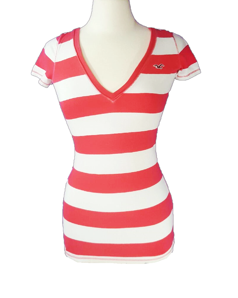 Hollister Striped V-Neck Top