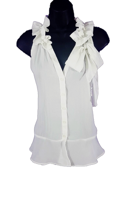 Ruffle Collar Tank Top