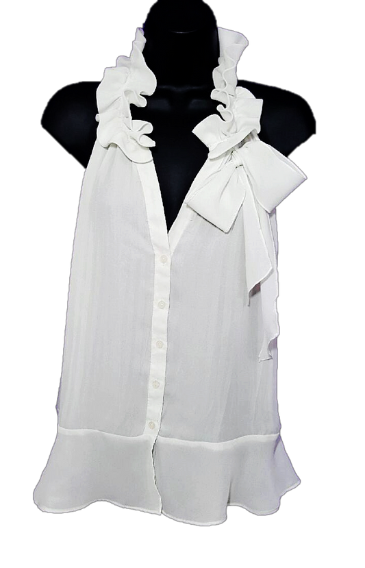 Ruffle Collar Tank Top
