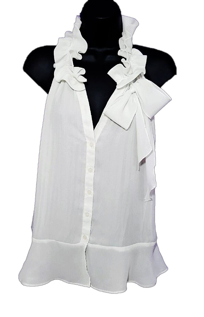 Ruffle Collar Tank Top