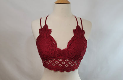 Burgundy Lace Bralette